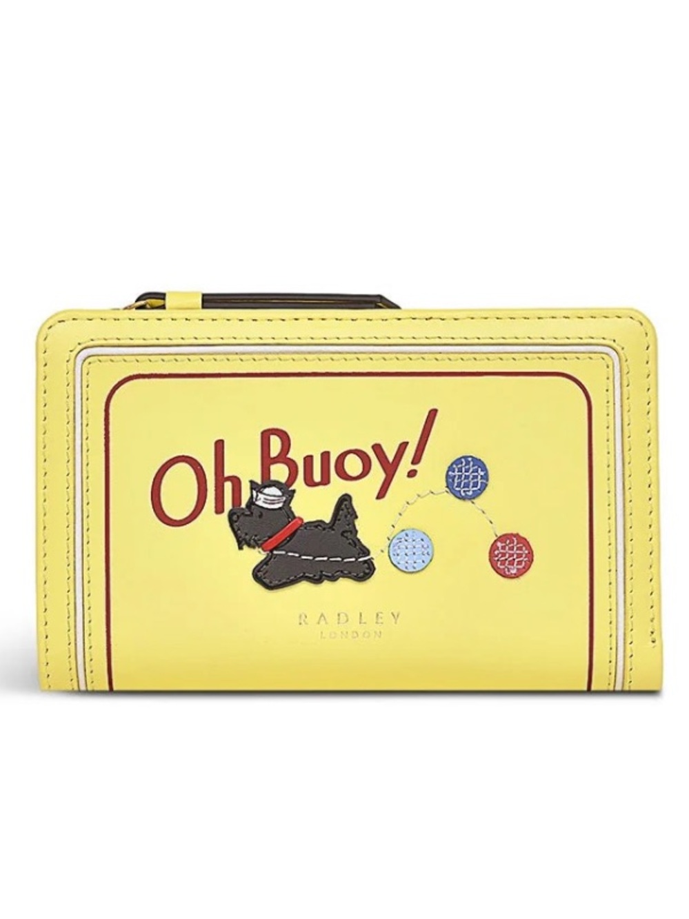 NWT-Radley London-Oh Buoy π Medium Bifold Wallet-Light Yellow-$108 - Picture 13 of 16